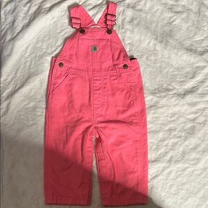 Carhartt Bright Pink Kids Overalls